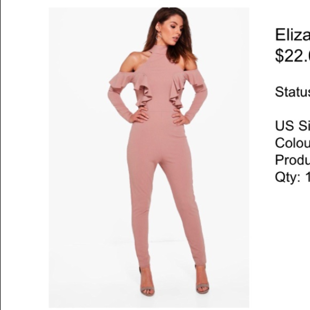 Salmon Pink Jumpsuit.