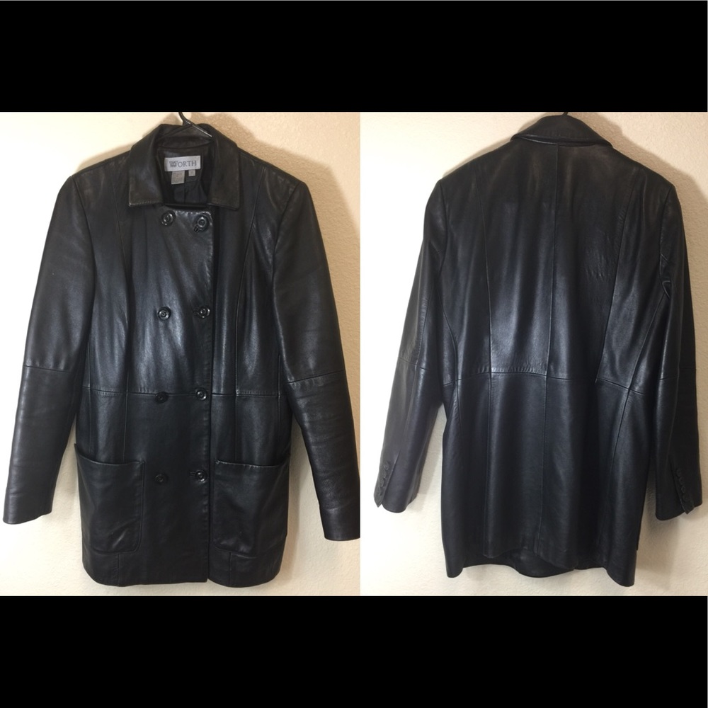 ⬇️Worth  Genuine Leather Double Breasted
