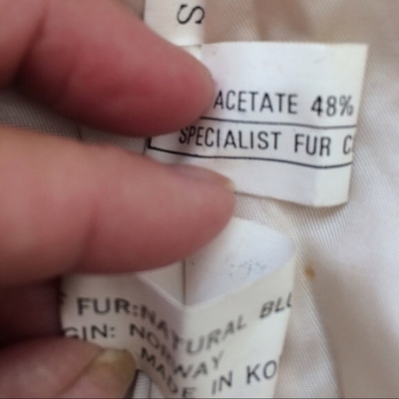 Vintage natural Norwegian blue fox vest jacket - Picture 2 of 4