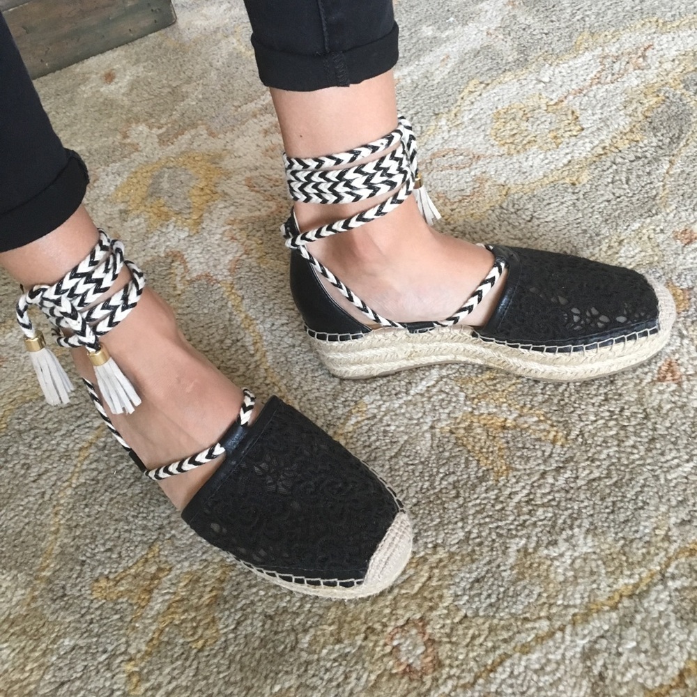 Nanette Lepore Espadrille Ankle Tie flats