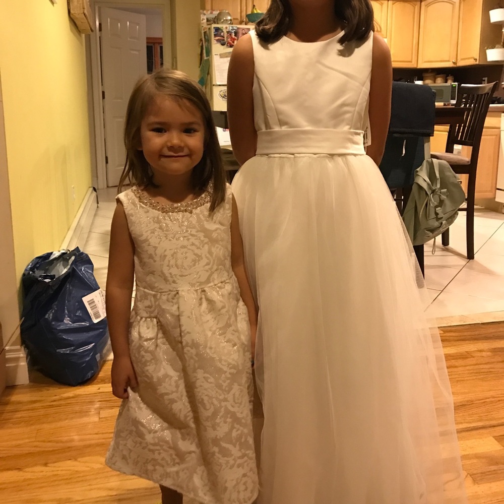 Flower girls dress (pictured on right)
