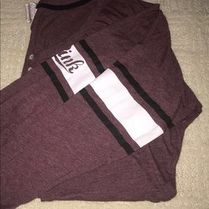 Maroon Henley shirt from Pink