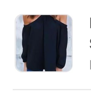Brand new light black off the shoulder top