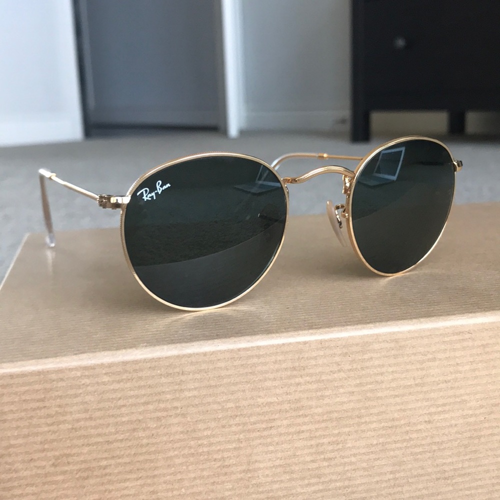 Brand New Ray Ban Round Metal Sunglasses, 47mm