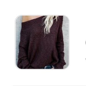 Brand New off the shoulder maroon sweater