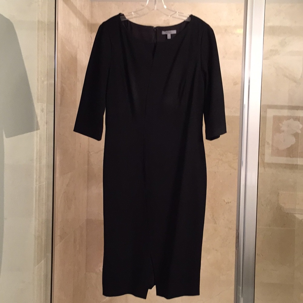 Italian Ponte Notch Detail Sheath Dress