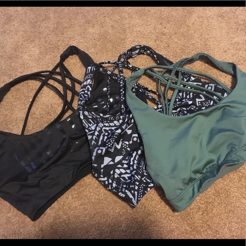 3 Victoria’s Secret sport strappy back sports bras