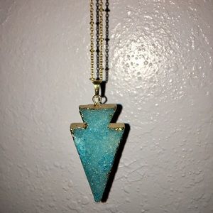 Handmade Susan Shaw Arrowhead Druzy Necklace