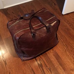 Banana republic leather duffel bag