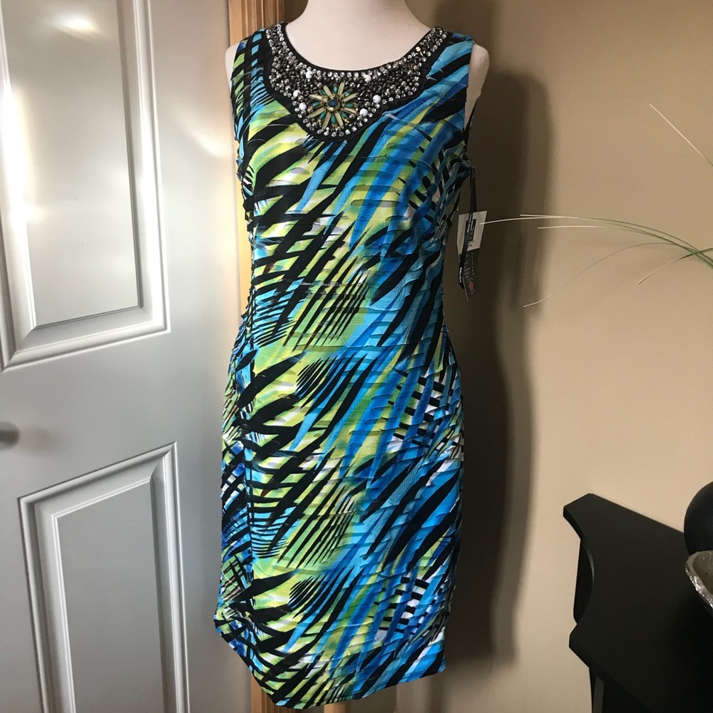 Frank Lyman NEW Beaded Sleeveless Dress