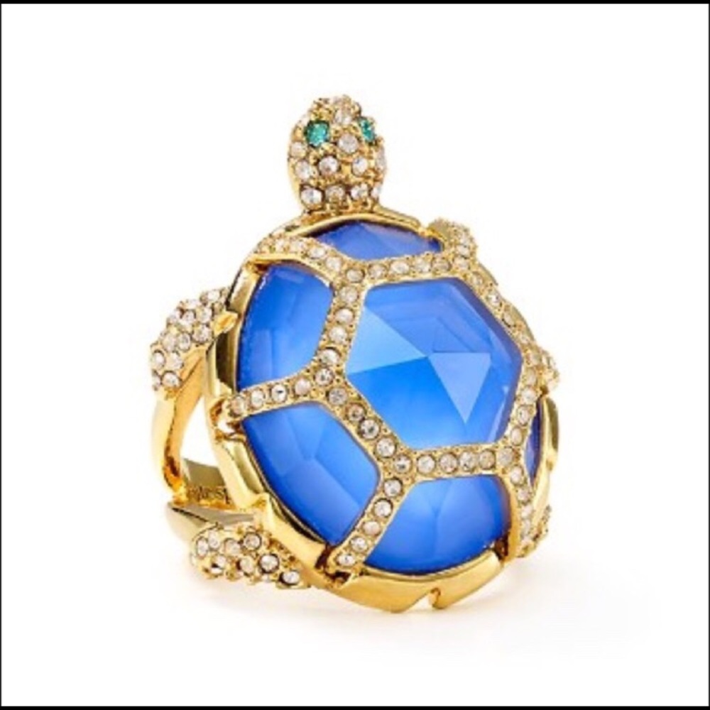 Kate Spade jeweled paradise found turtle Ring NWT