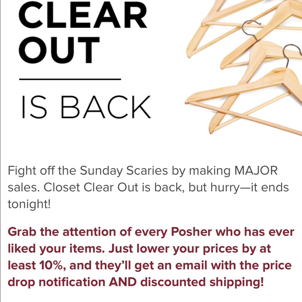 CLOSET CLEAR OUT IS BACK!!! POSH OFFER TODAY ONLY