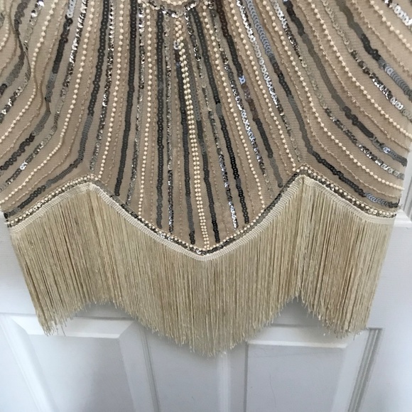 Cream and Gold Festive Dress - Picture 5 of 6