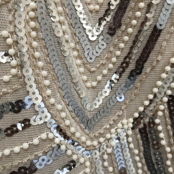 Cream and Gold Festive Dress - Picture 4 of 6