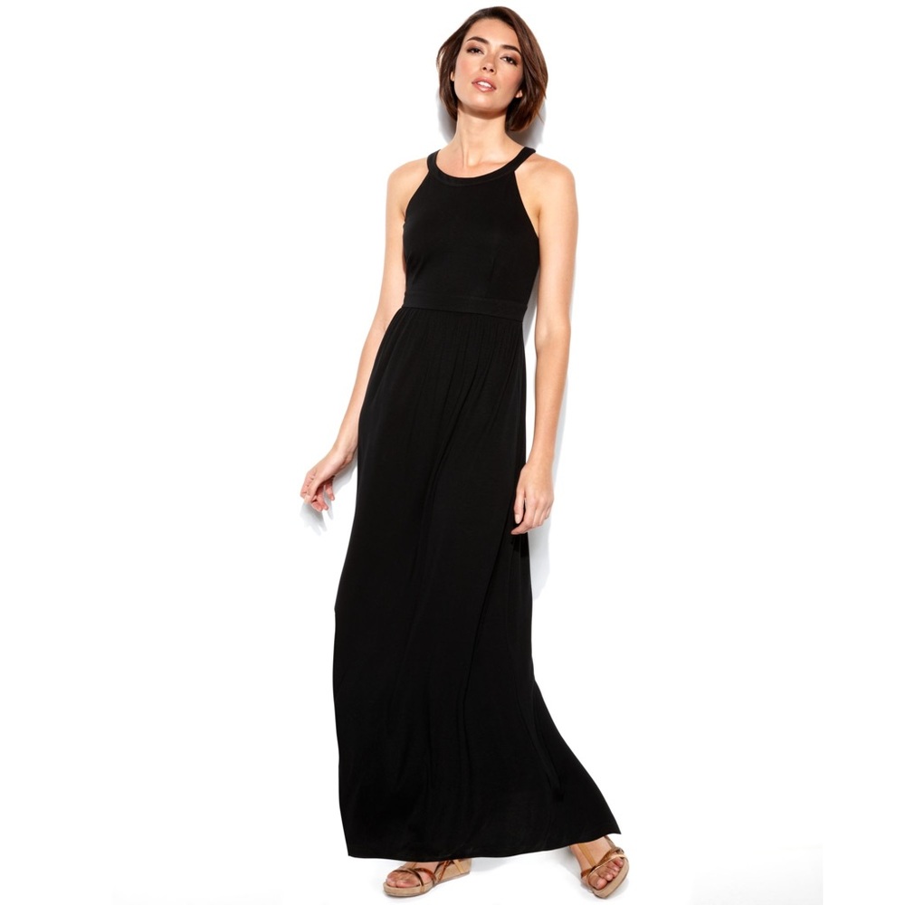 Eileen Fisher Racerback Empirewaist Maxi Dress