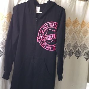 Super soft hooded footless onesie