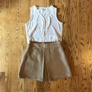 Banana Republic gold skirt size 10