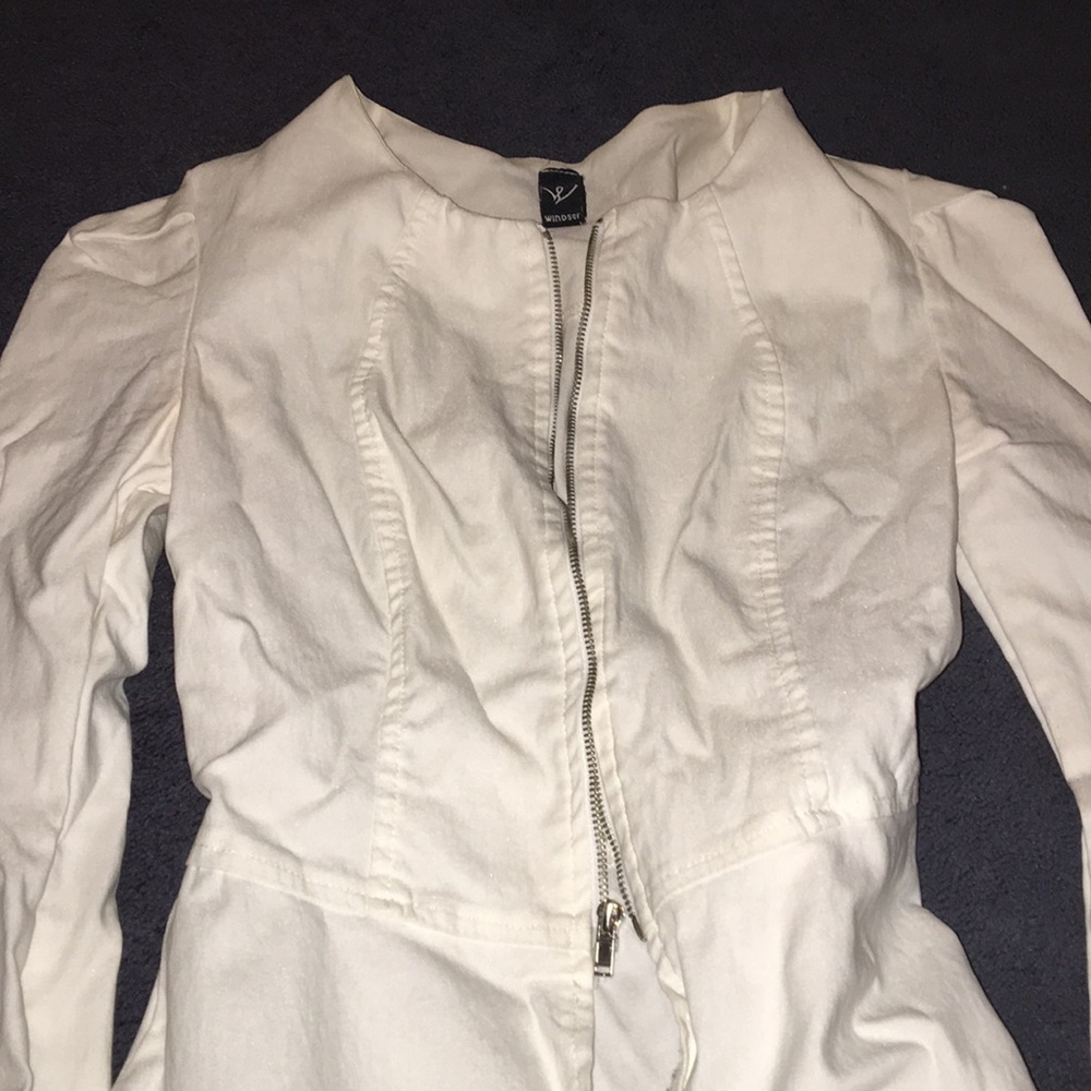 Ivory Peplum Blazer