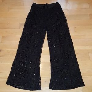 Badgley Mischka Beaded Tuxedo Pants (Petite)