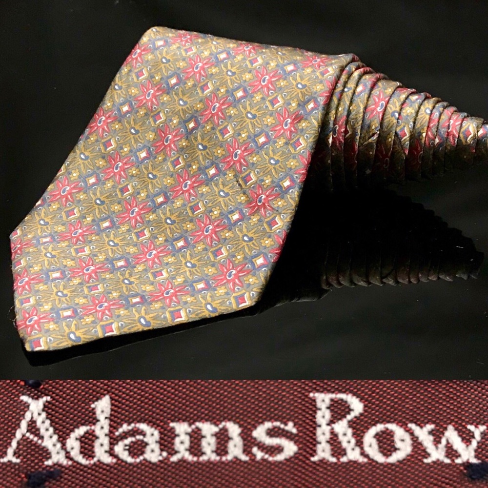 NECK TIE 4'' WIDE BY ADAM ROW  GREAT COLORS Tie