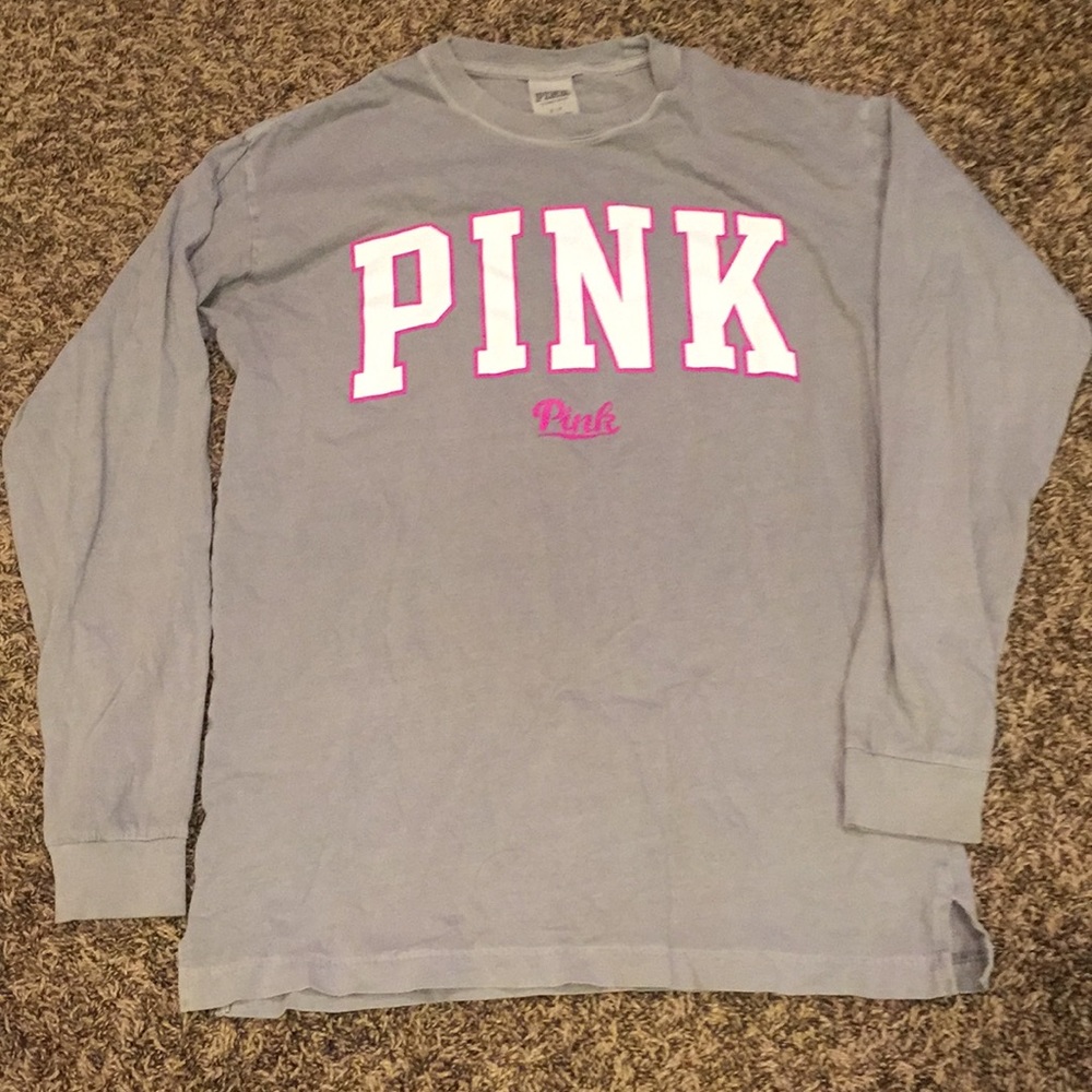 Pink campus long sleeve tee