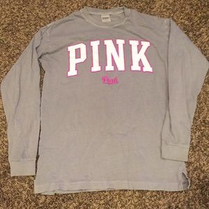 Pink campus long sleeve tee