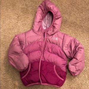Reversible north face toddler girls jacket