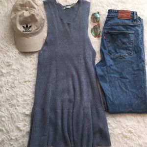 Periwinkle cotton sweater tank
