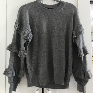 J.Crew Ruffle Sleeve Sweater