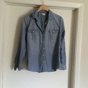 Jcrew chambray/jean button down shirt