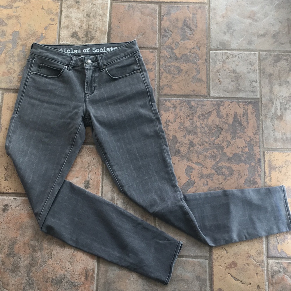 Articles of society black patterned jean/jegging