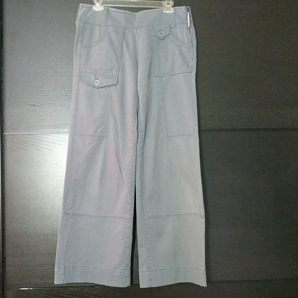 Wide Anthropologie pants with lots of pockets