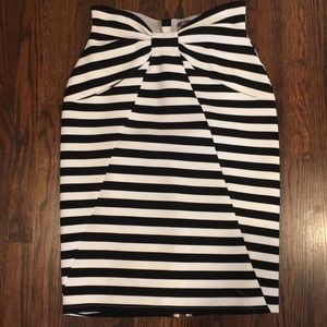 Black and white striped Gracia Skirt