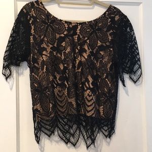 Express black lace top