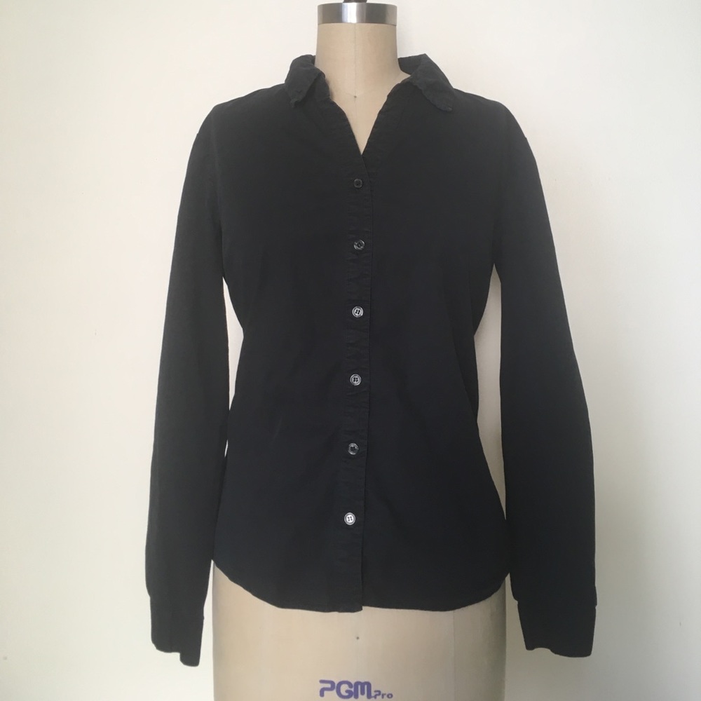 SALE Faded Black Button Down Shirt