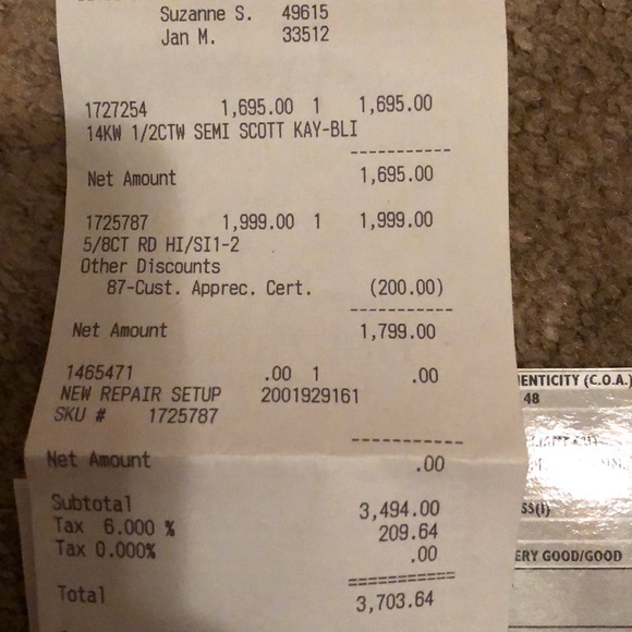 1 CTW engagement ring - Picture 6 of 7