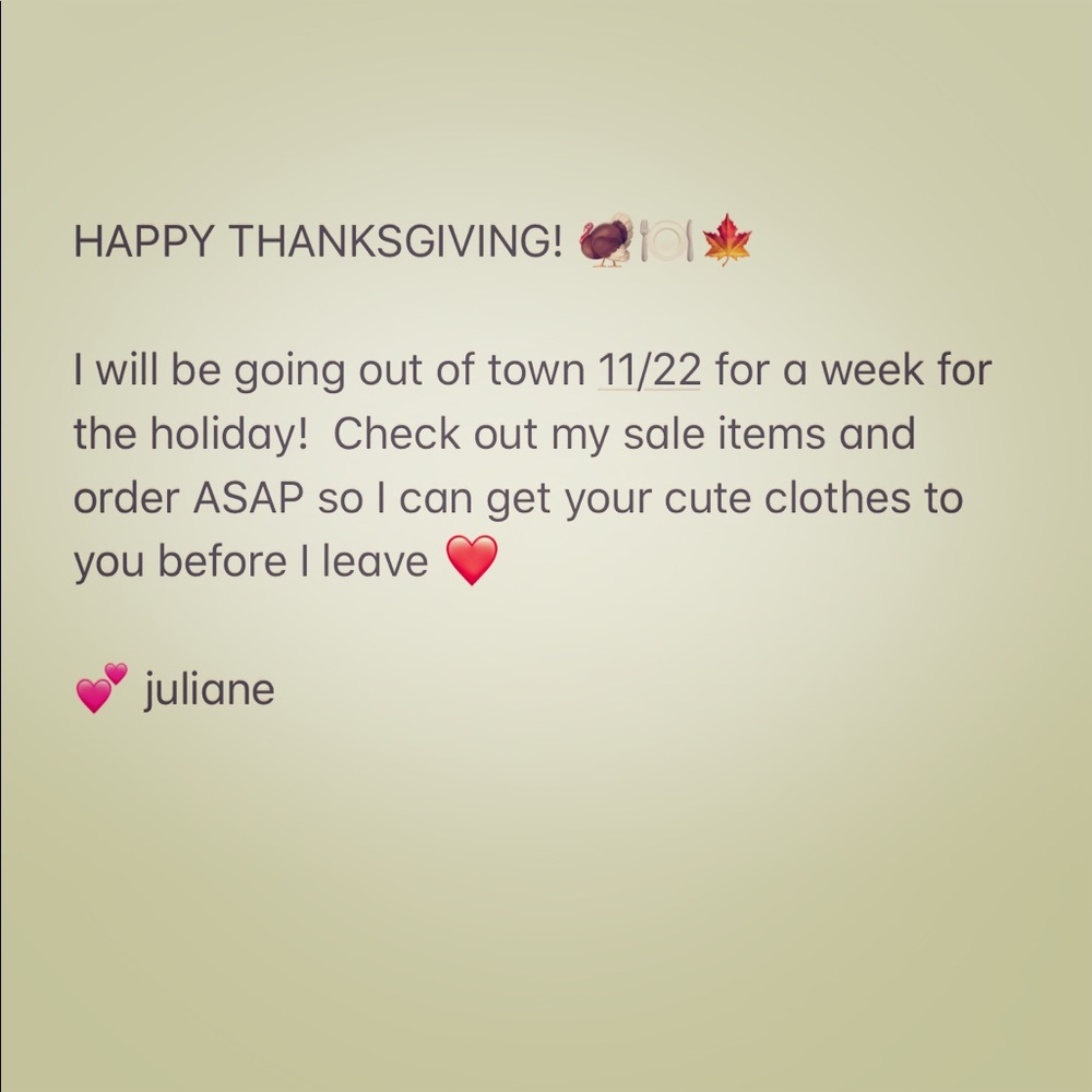 Thanksgiving Sale! 🍁🦃🍽🍷
