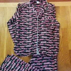 Peace love rock pajama set