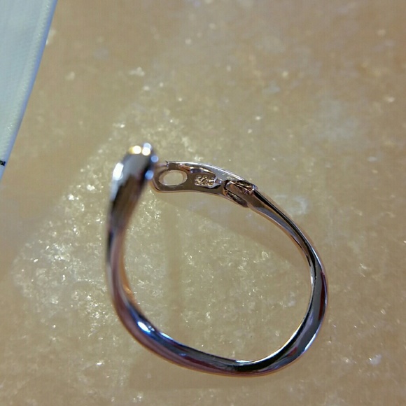 NEW 14K rose gold over ster silver twisted hoops - Picture 6 of 6