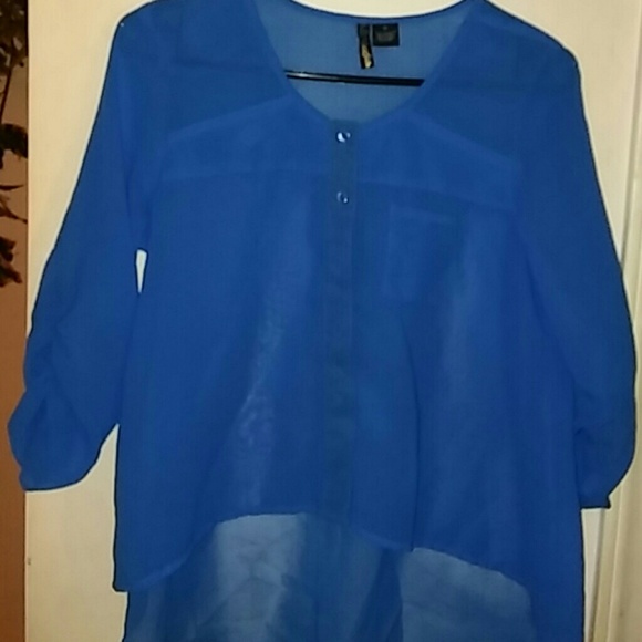 Sz med hi/lo sheer top by Apollo - Picture 1 of 4