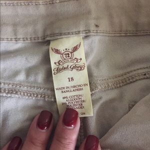 Faded Glory Skinny Khakis Size 18