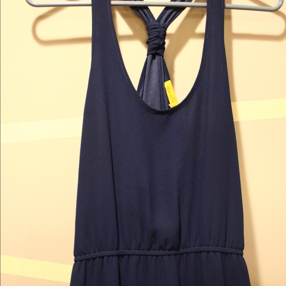 Navy blue maxi dress