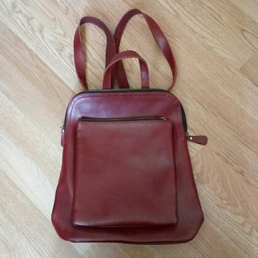 Burgundy backpack