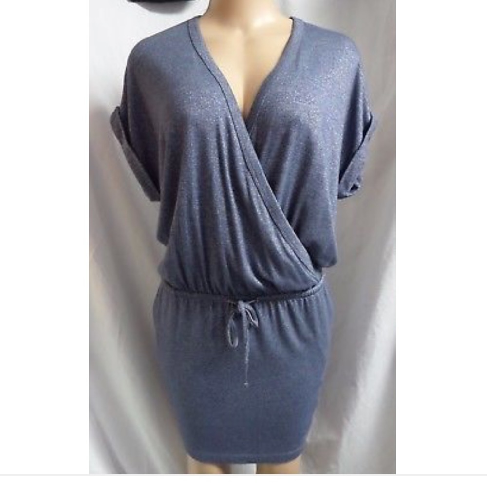 LOFT Blouson Surplice Lounge Dress - Green