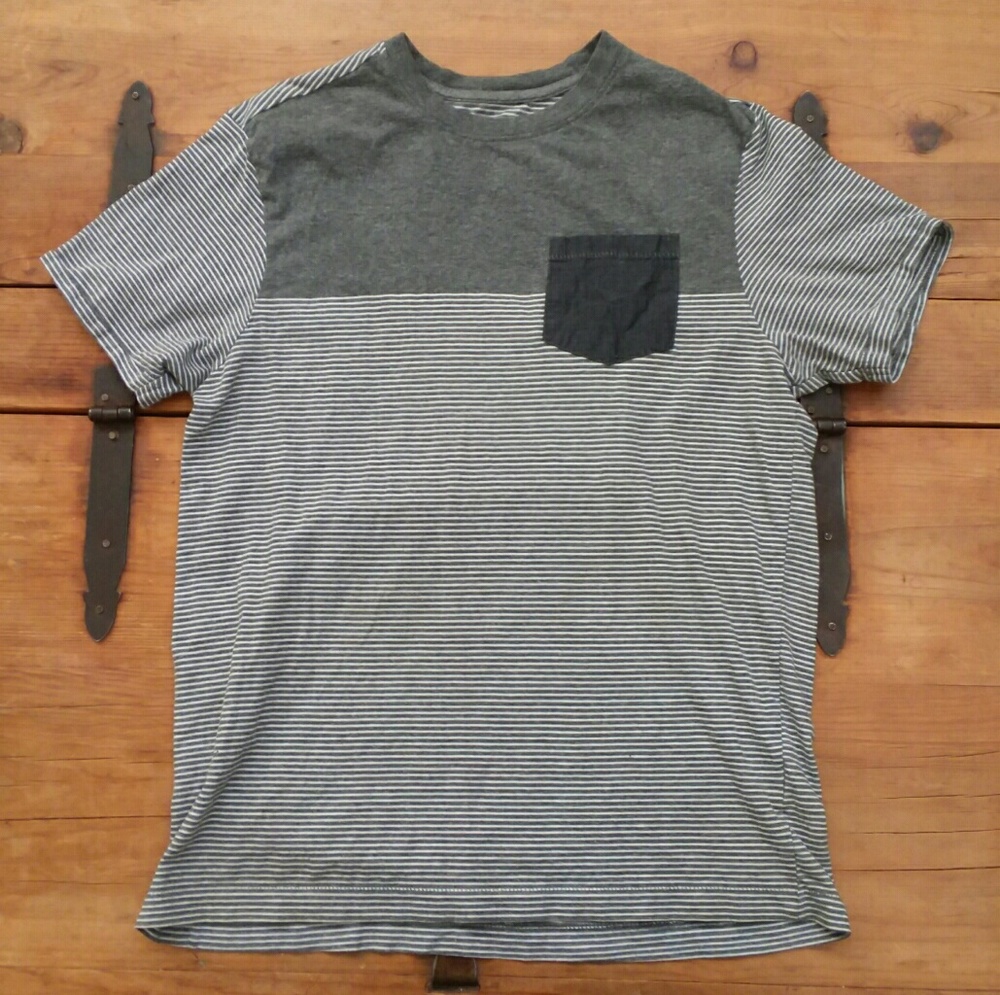 Hudson&Barrow Men's Striped Crew Neck Tshirt