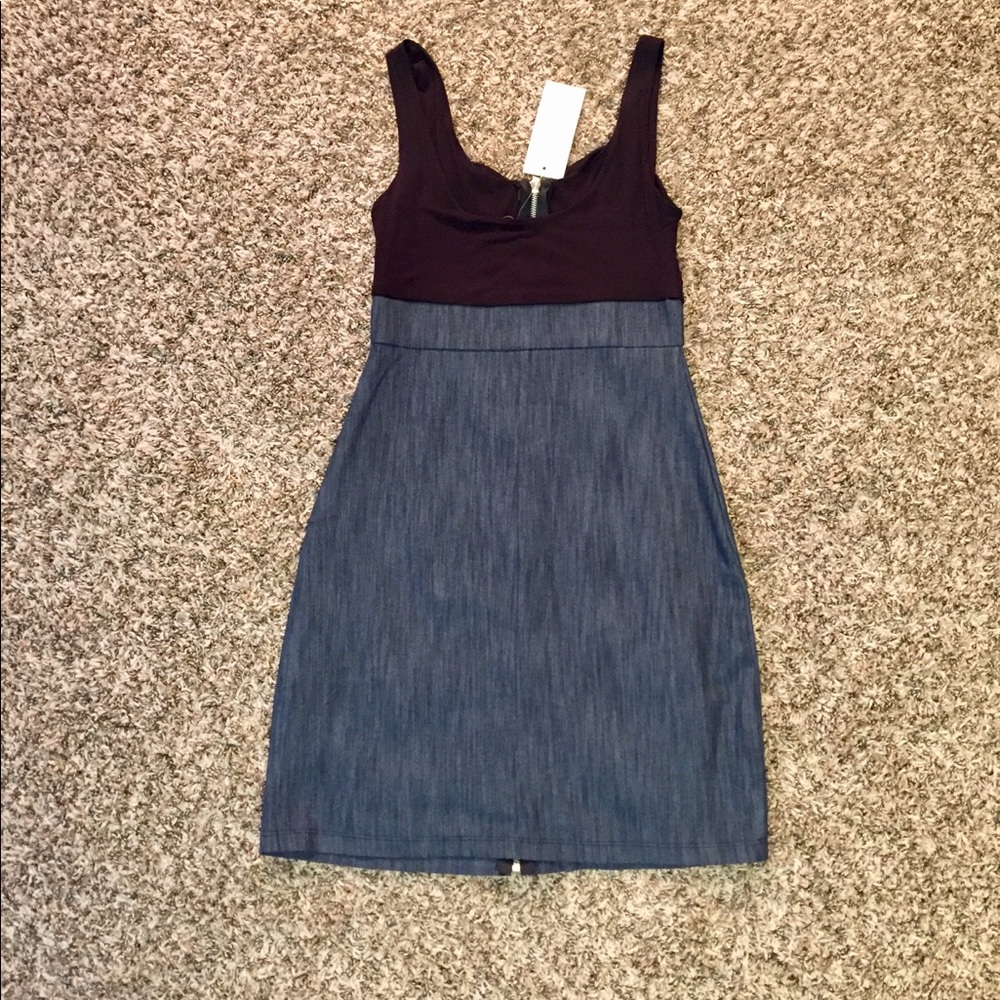 Two-toned fitted dress