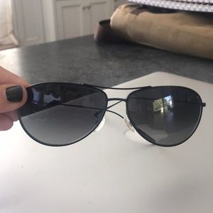 Oliver peoples black lightweight aviators