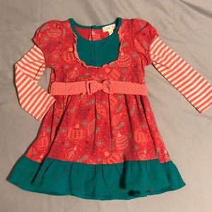 Matilda Jane Long Sleeve Holiday Dress Sz 18-24M