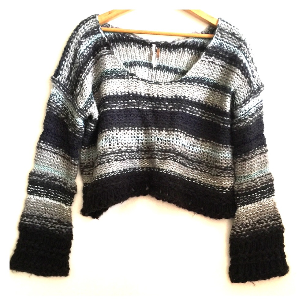 Free people cropped stripe sweater