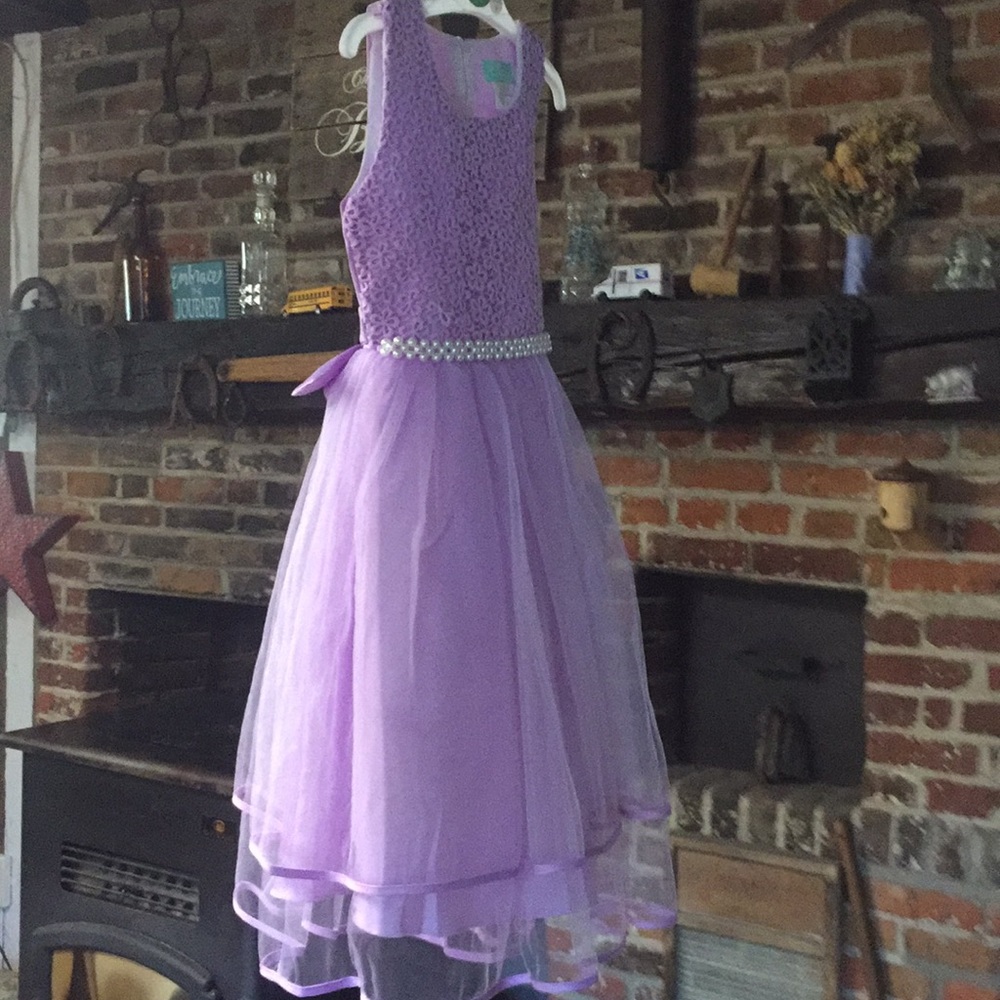 Beautiful girls lavender dress